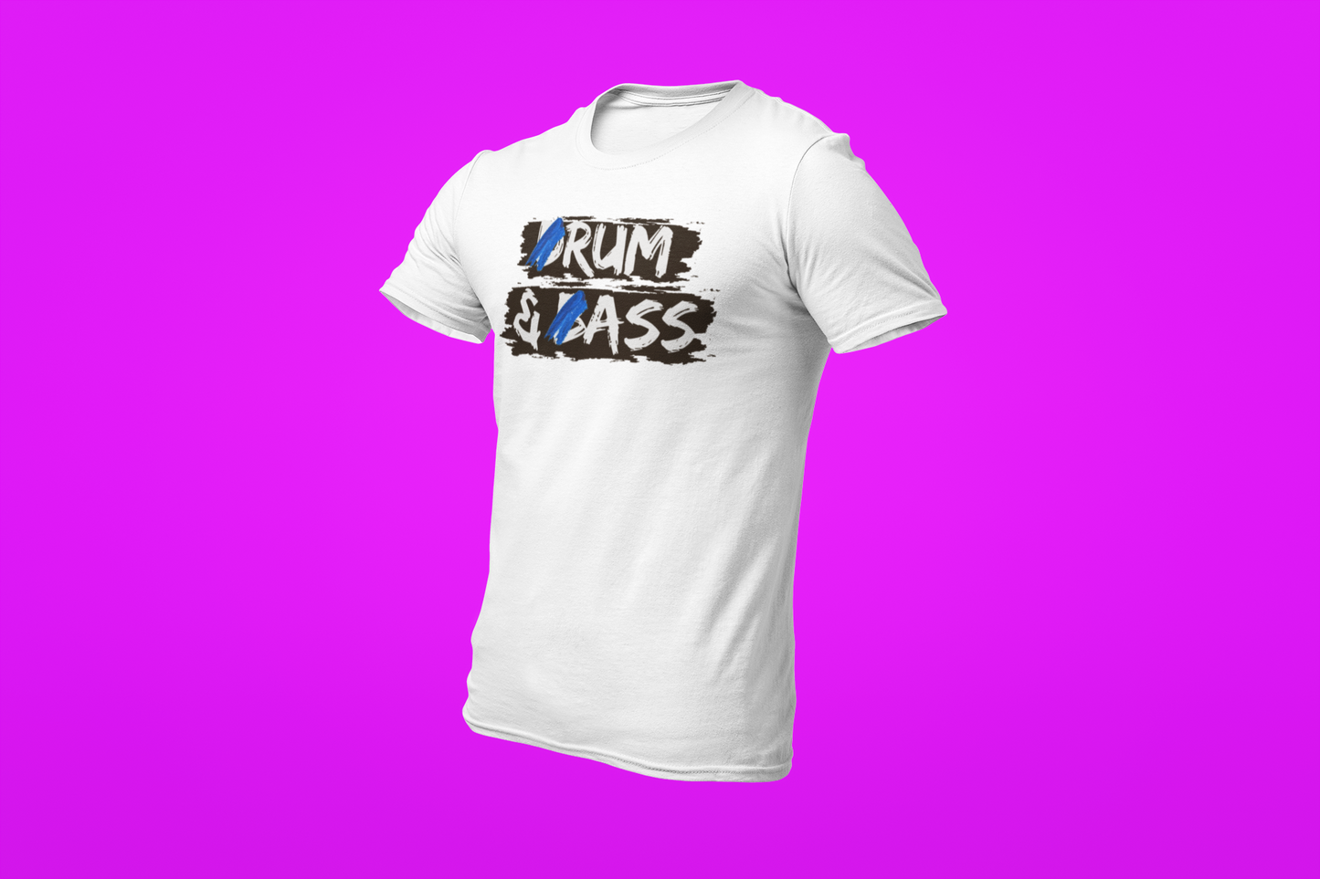 White shirt with stylised “Rum & Ass” text where D and B have been painted out.
